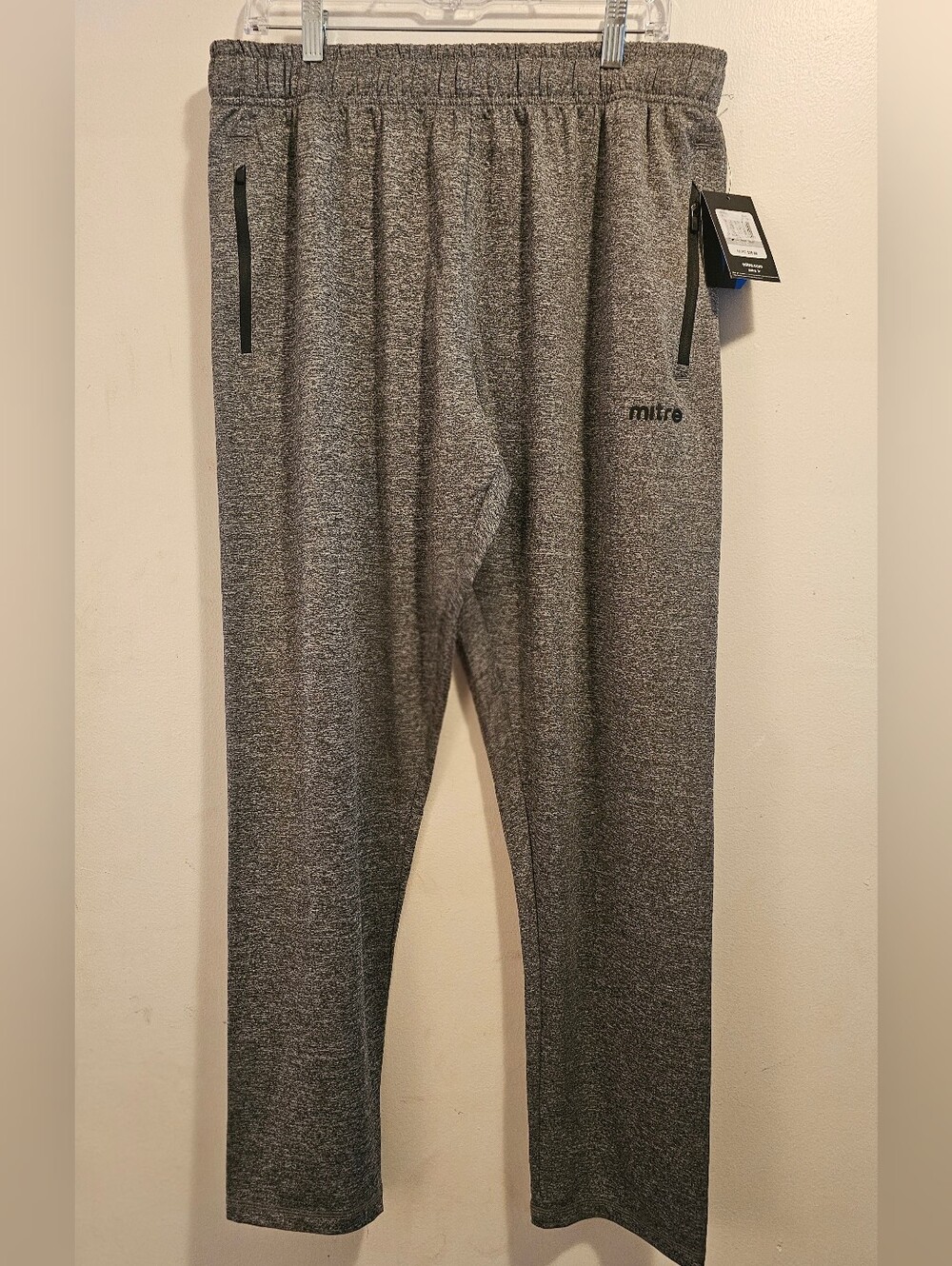 NWT Mitre Men's Performance Jogger Pants Gray Heather Size Large Athletic Active